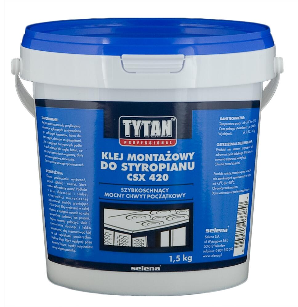 Klej montażowy DO STYROPIANU CSX 420 1.5 kg TYTAN - 5