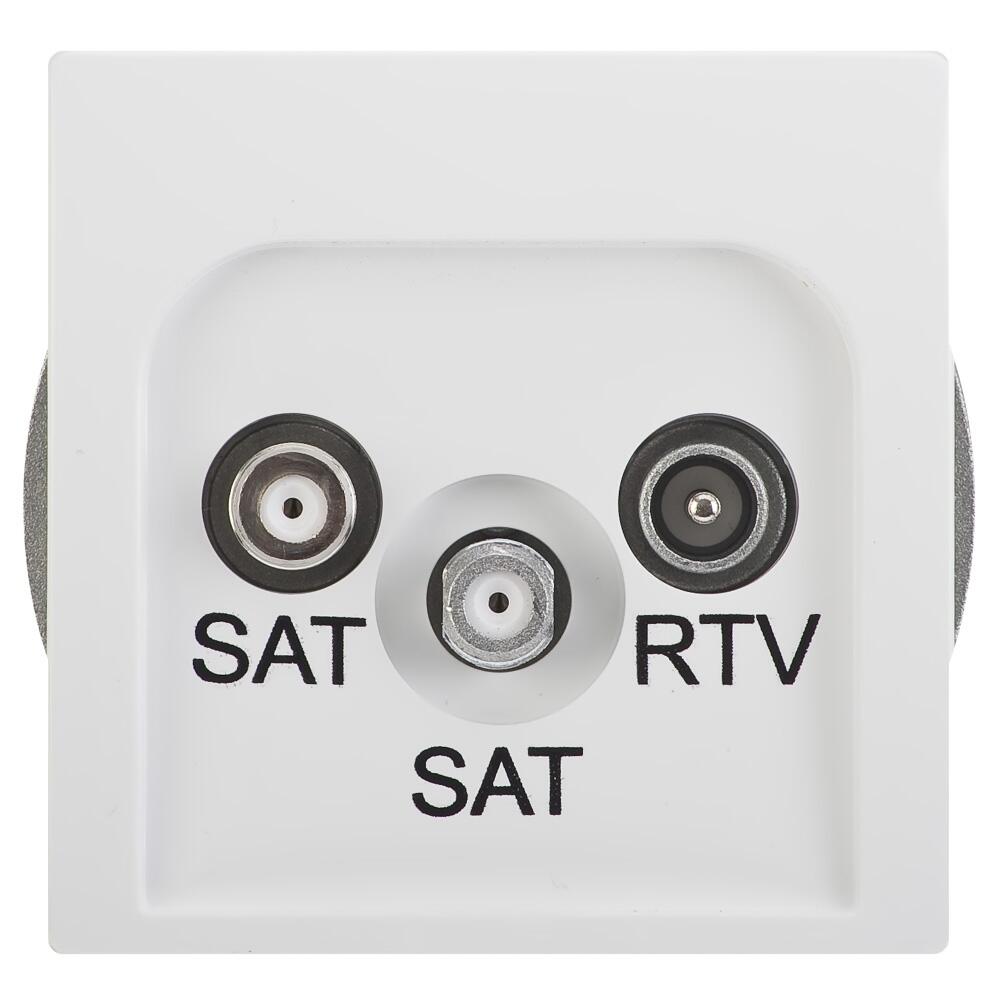 Gniazdo RTV SAT końcowe BASIC biały KONTAKT SIMON