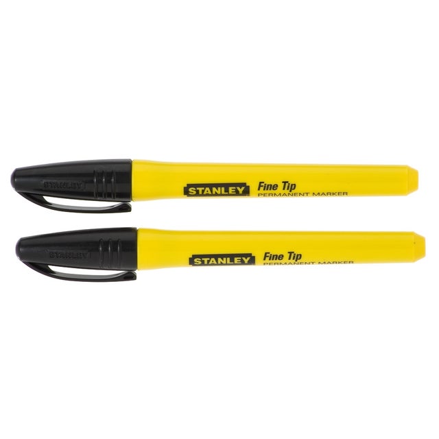 Marker z ostrą końcówką 2 szt. czarny Stanley