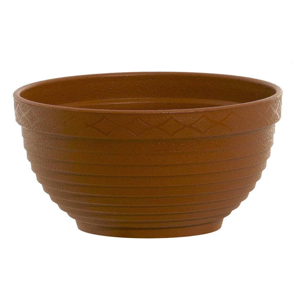 Doniczka plastikowa Misa 17x17 cm brązowa Prosperplast