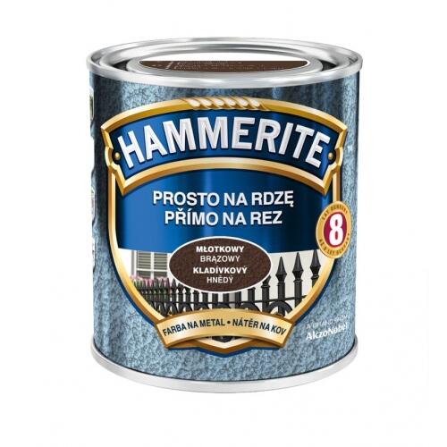 Farba antykorozyjna PROSTO NA RDZĘ 0.7 l Brązowy Młotkowy HAMMERITE