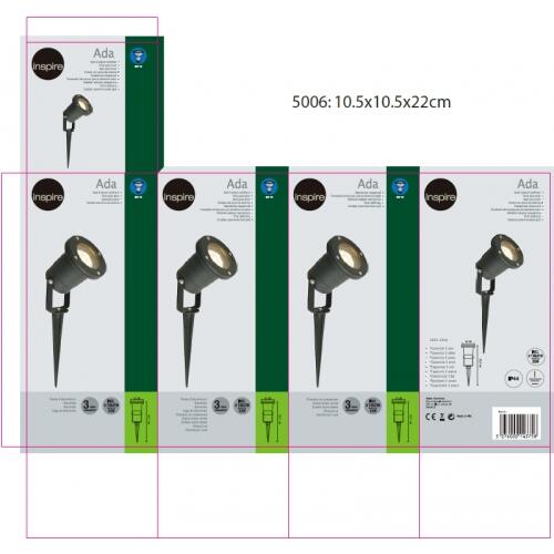 Reflektor ogrodowy ADA IP44 czarny aluminium GU10 INSPIRE - 11