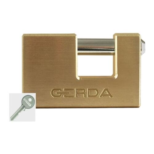 Kłódka trzpieniowa mosiężna 65 mm Gerda