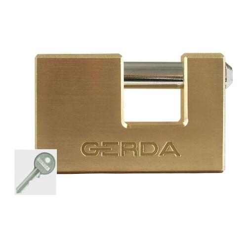 Kłódka trzpieniowa mosiężna 90 mm Gerda