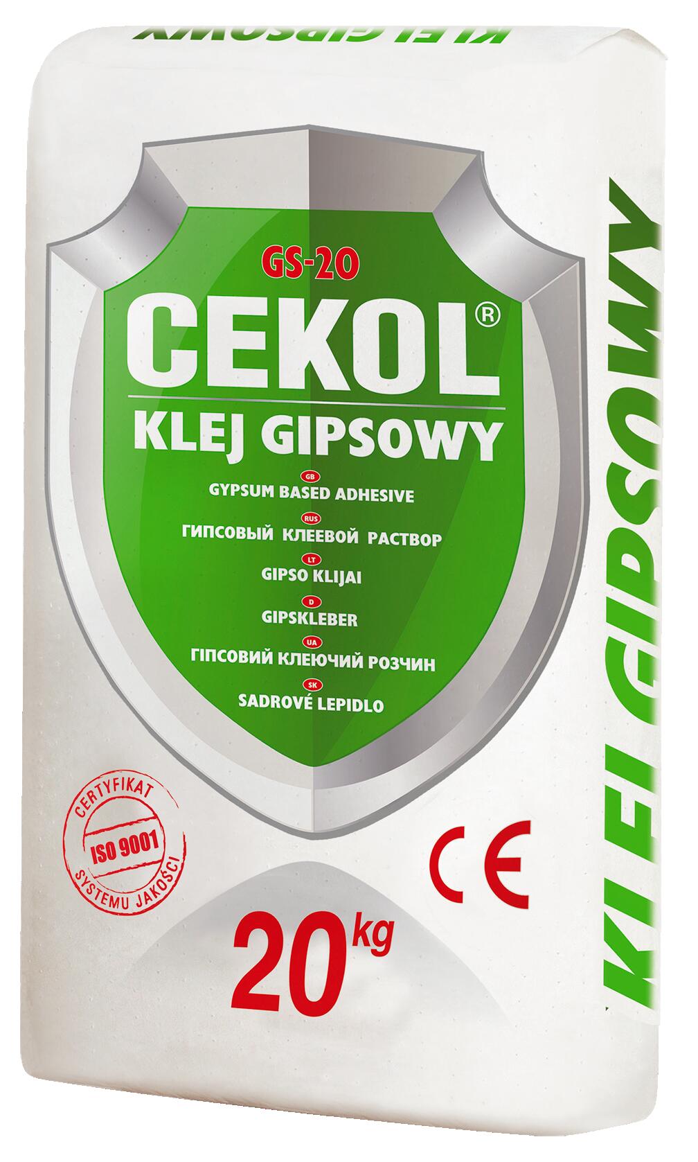 Klej gipsowy GS-20 20 kg Cekol - 2