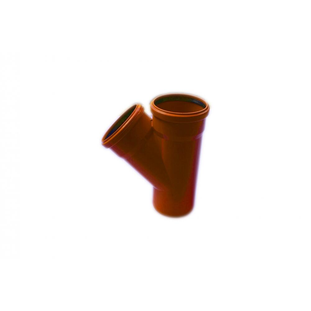 Trójnik kanalizacji zewnętrznej 110 x 110 mm/45° Poliplast