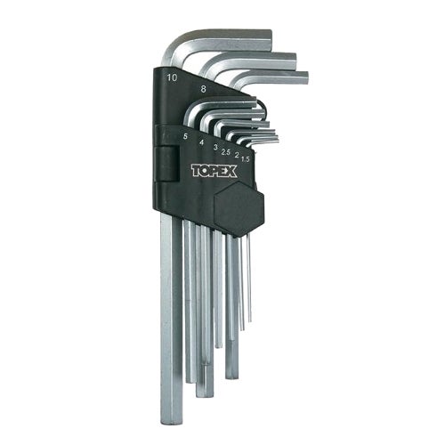 Zestaw kluczy imbusowych Hex 1.5 - 10 mm długi 35D956 9 szt. Topex