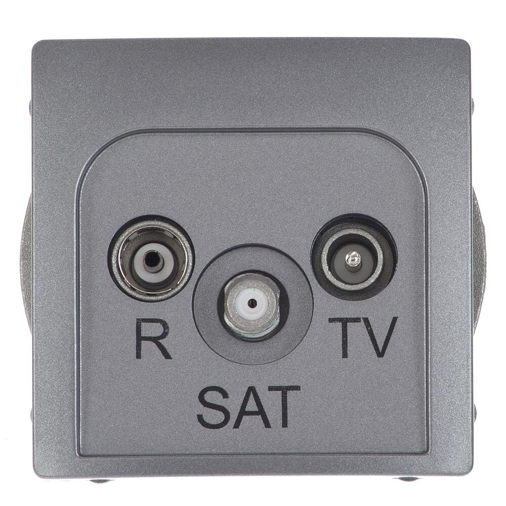 Gniazdo RTV-SAT końcowe BASIC Srebrny KONTAKT SIMON