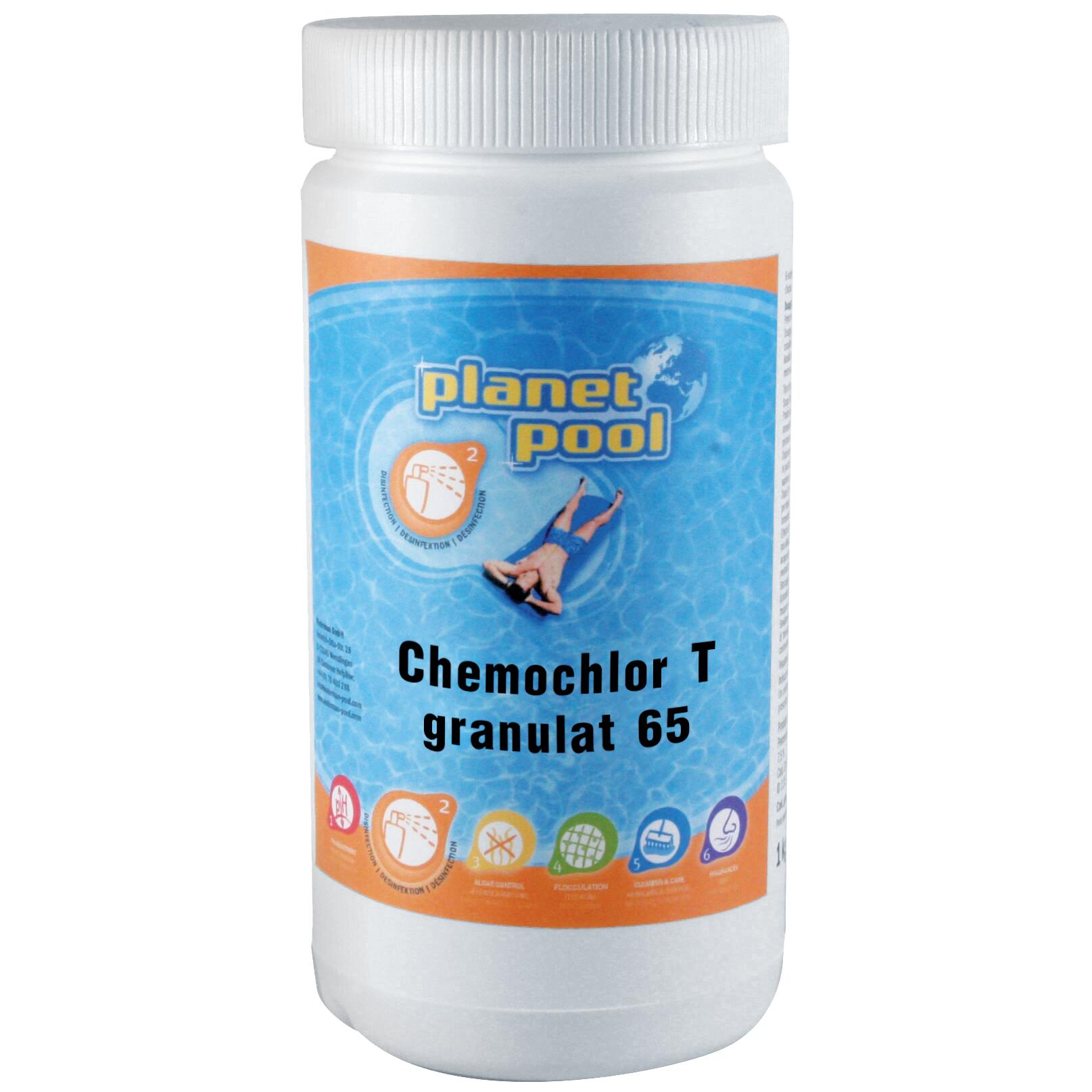 Chlor szok w granulacie do basenu 1kg Planet Pool Chemochlor T 65 - 2