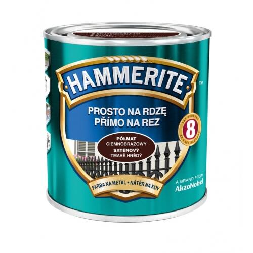 Farba antykorozyjna PROSTO NA RDZĘ 0.7 l Ciemnobrązowy Półmat HAMMERITE