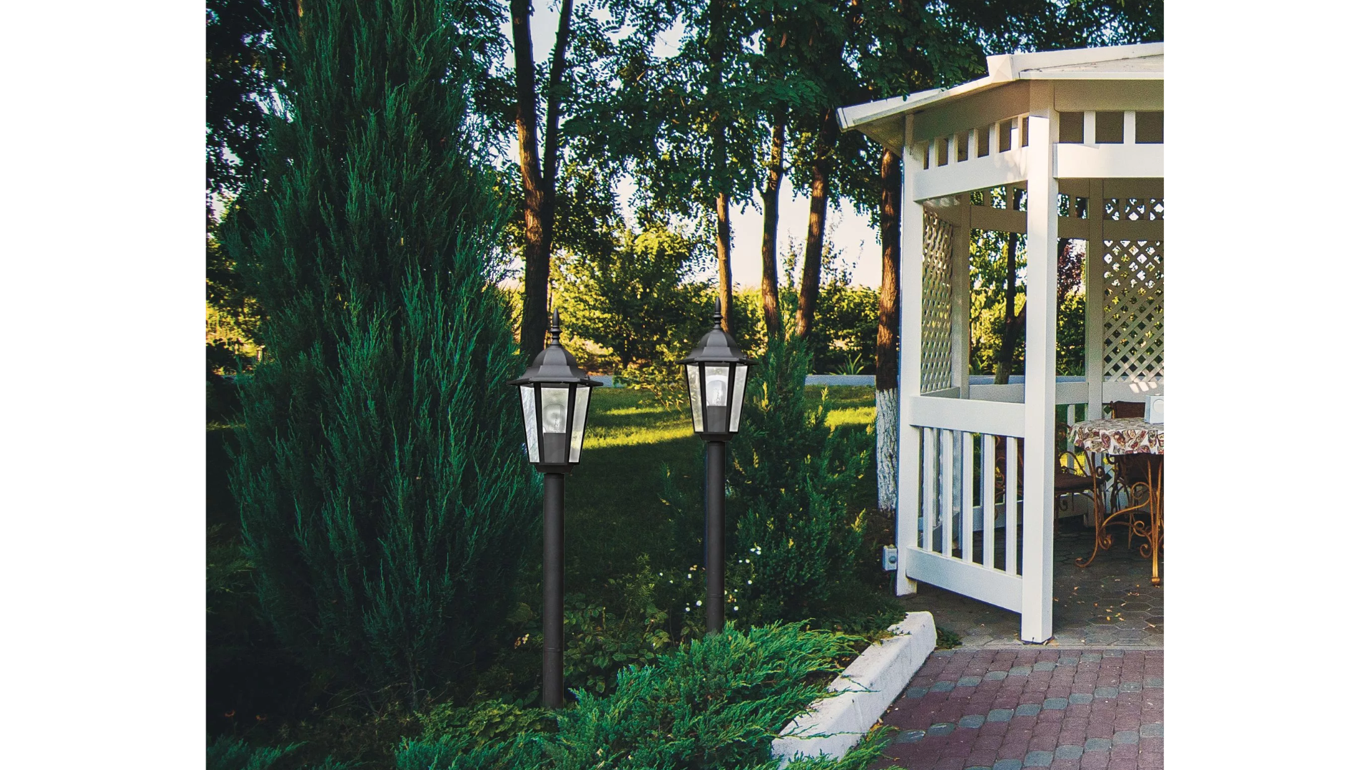 Lampione da giardino, Milano H 105 cm, nero, IP44 INTEC - 2