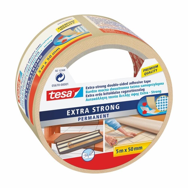 Taśma klejąca dwustronna EXTRA STRONG 5 m x 50 mm TESA