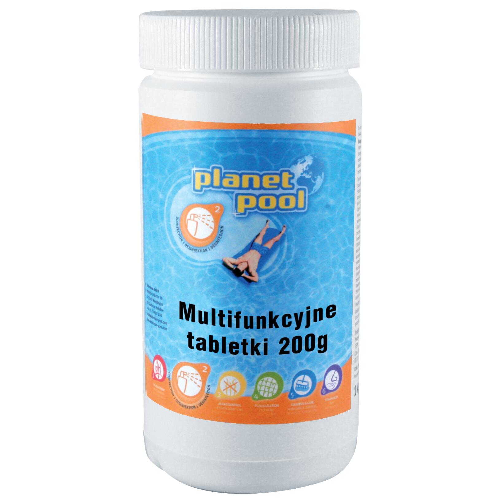 Tabletki multifunkcyjne do basenu 5 szt. 200g 1kg Planet Pool - 2