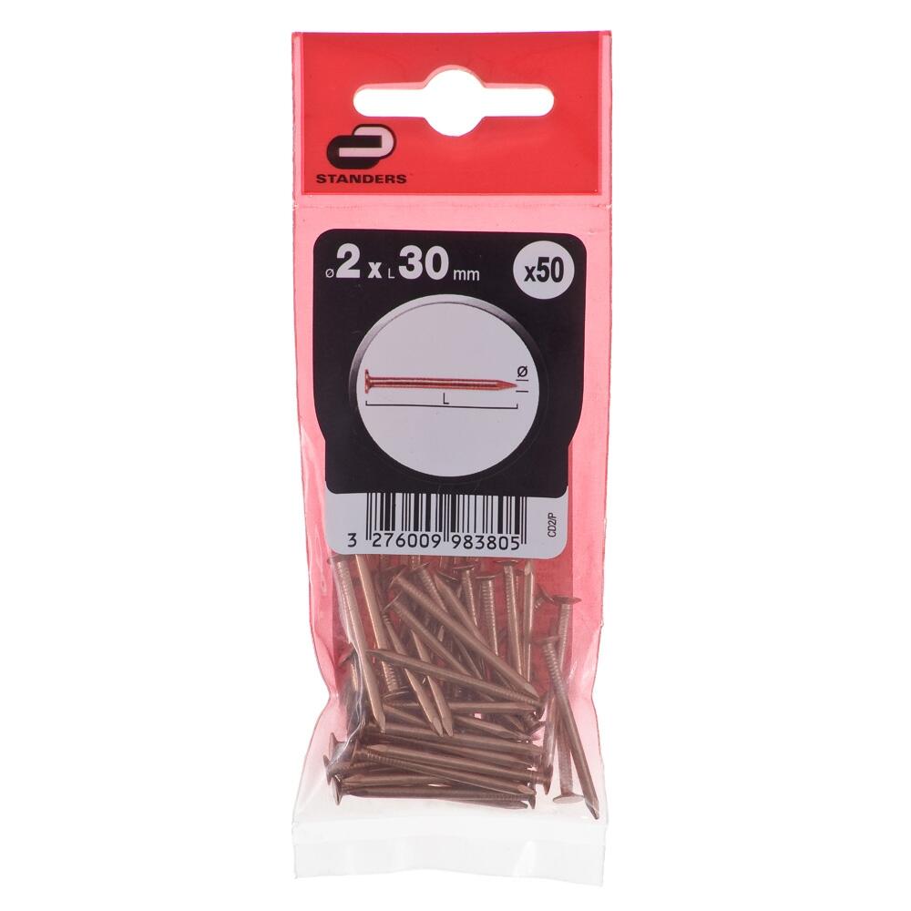 50 Pregos STANDERS COBRE 2X30 - 6