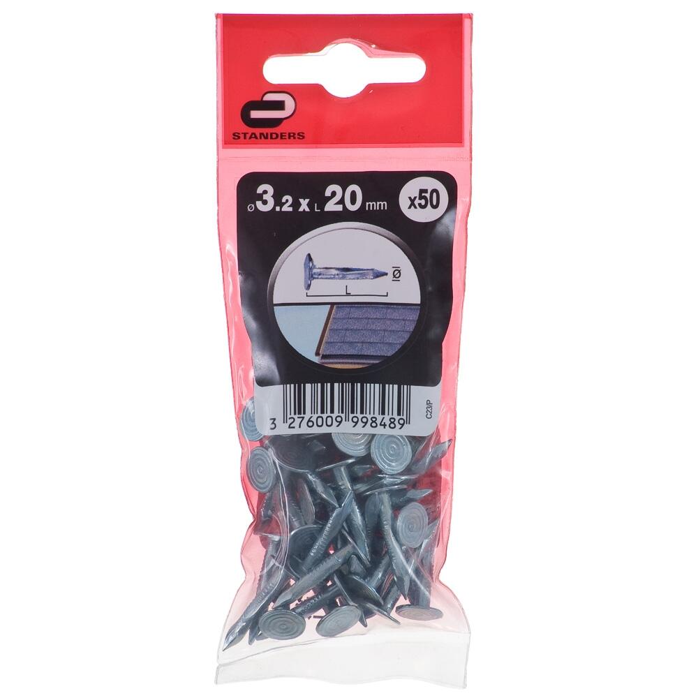50 clavo STANDERS de acero de 20 mm - 7