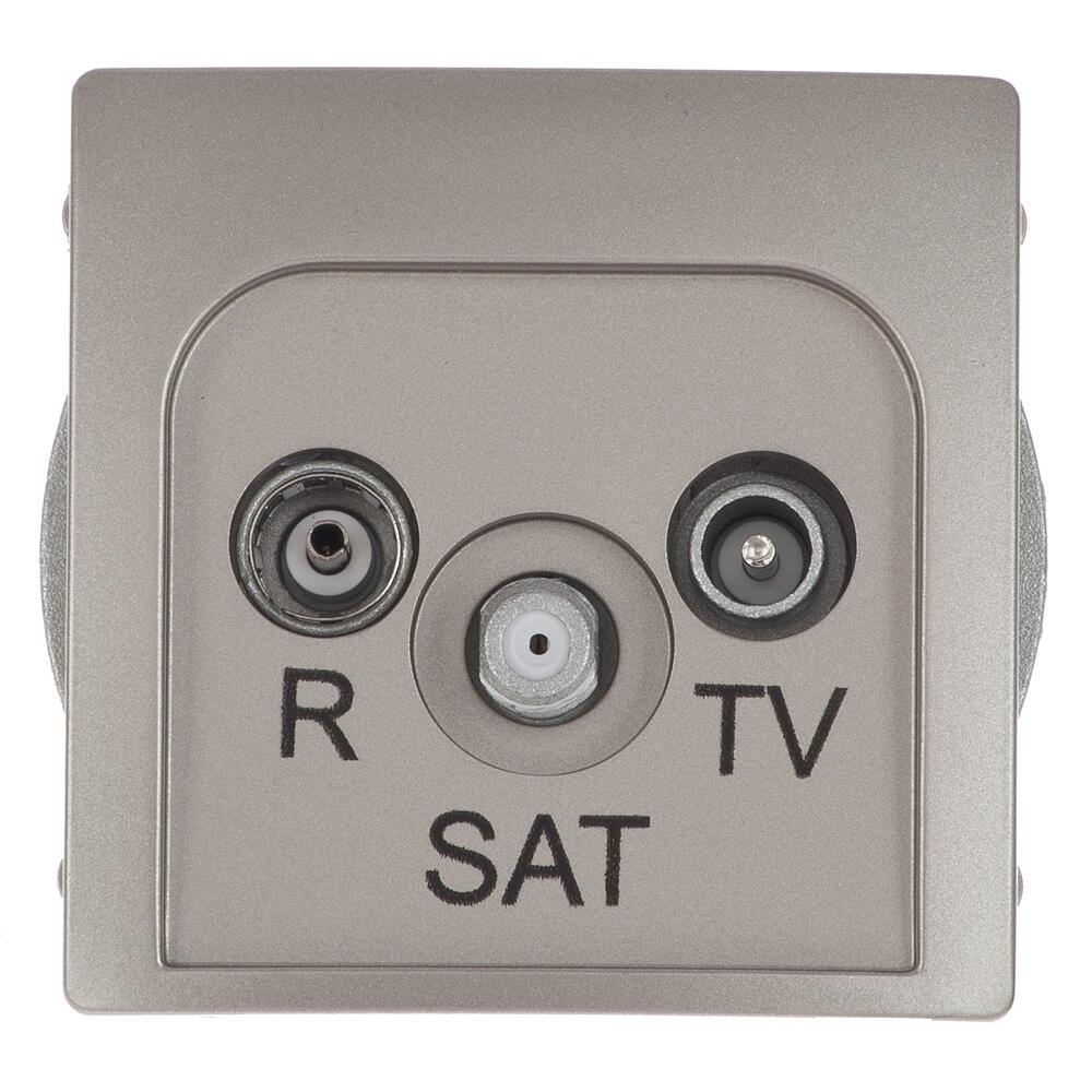 Gniazdo RTV-SAT końcowe BASIC Srebrny KONTAKT SIMON