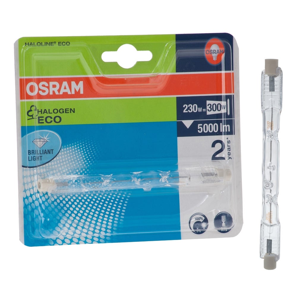 Lampadina R7S lineare, smerigliato, luce calda, 230W= 5000 LM (equiv 0 W), 300° dimmerabile, OSRAM - 4