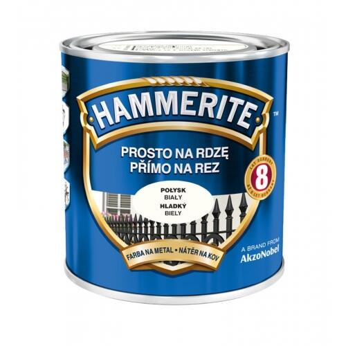 Farba antykorozyjna PROSTO NA RDZĘ 0.7 l Biały Połysk HAMMERITE