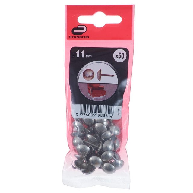 Gwóźdź tapicerski 11 mm srebrny 50 szt. Standers
