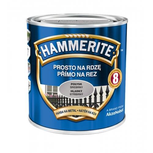 Farba antykorozyjna PROSTO NA RDZĘ 0.7 l Srebrny Połysk HAMMERITE