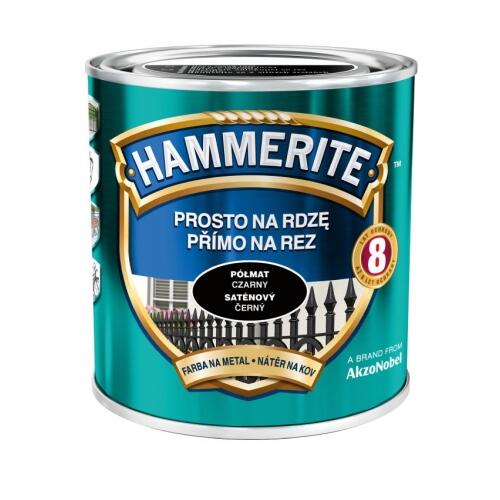 Farba antykorozyjna PROSTO NA RDZĘ 0.25 l Czarny Półmat HAMMERITE