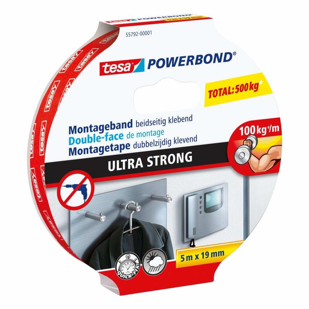 Taśma dwustronna montażowa POWERBOND 5 m x 19 mm super mocna TESA - 9