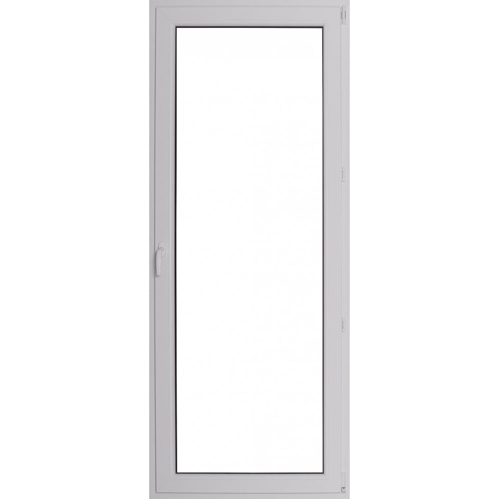 Okno PCV 2-szybowe balkonowe OB7 białe 865x2295 mm otwierane do wewnątrz prawe