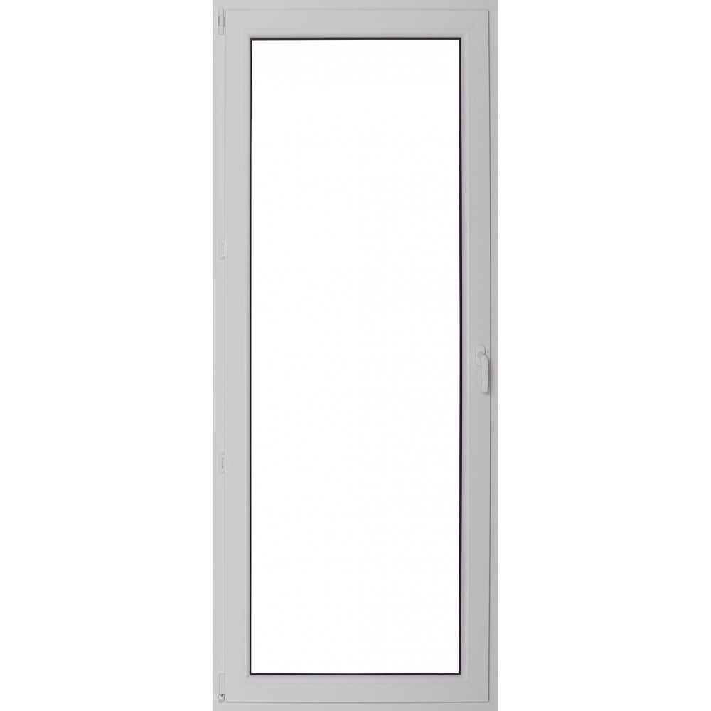 Okno PCV 2-szybowe balkonowe OB8 białe 865x2295 mm otwierane do wewnątrz lewe