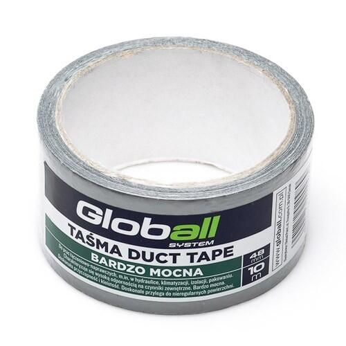 Taśma naprawcza DUCT TAPE 48 mm x 10 m srebrna bardzo mocna GLOBALL - 2