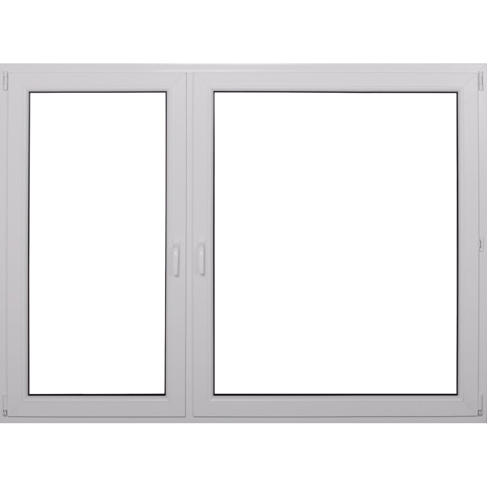 Okno PCV 2-szybowe fasadowe O39 białe 2065x1435 mm otwierane do wewnątrz lewe