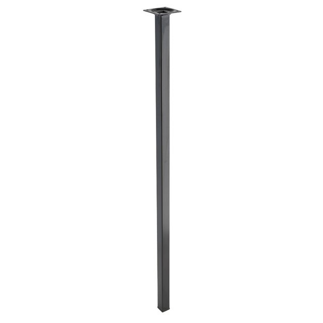 Noga meblowa 2.5 x 2.5 x 80 cm czarna Hettich