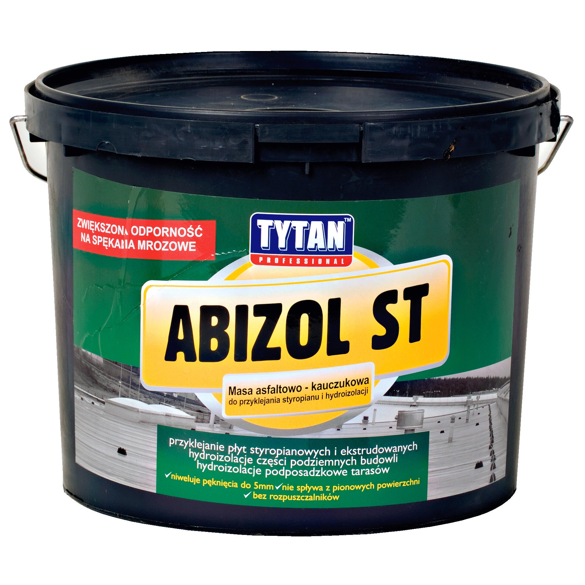 Masa asfaltowo - kauczukowa do styropianu Abizol S 9 kg Tytan Professional