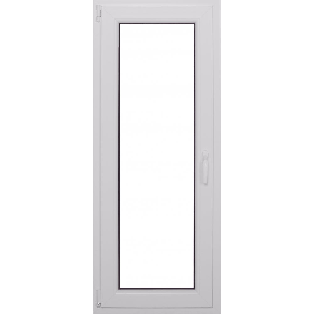 Okno PCV 2-szybowe fasadowe O27 Białe 565x1435 mm otwierane do wewnątrz lewe