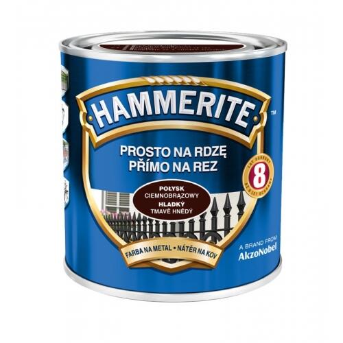 Farba antykorozyjna PROSTO NA RDZĘ 0.7 l Ciemnobrązowy Połysk HAMMERITE