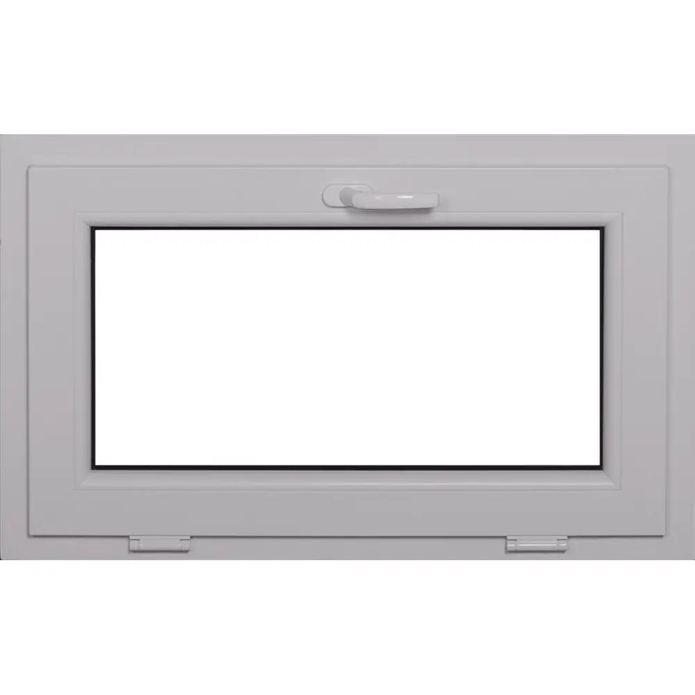 Okno PCV 2-szybowe fasadowe O2 białe 865x535 mm uchylne do wewnątrz