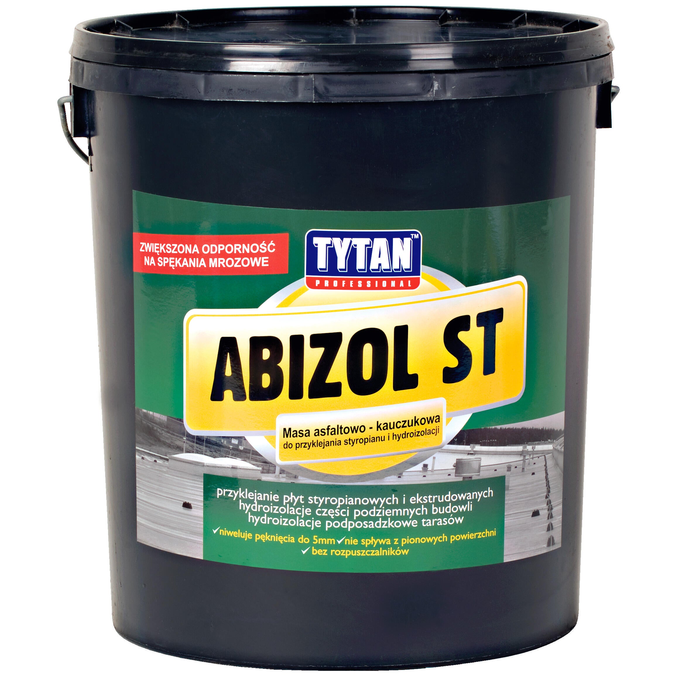 Masa asfaltowo - kauczukowa do styropianu Abizol S 18 kg Tytan Professional
