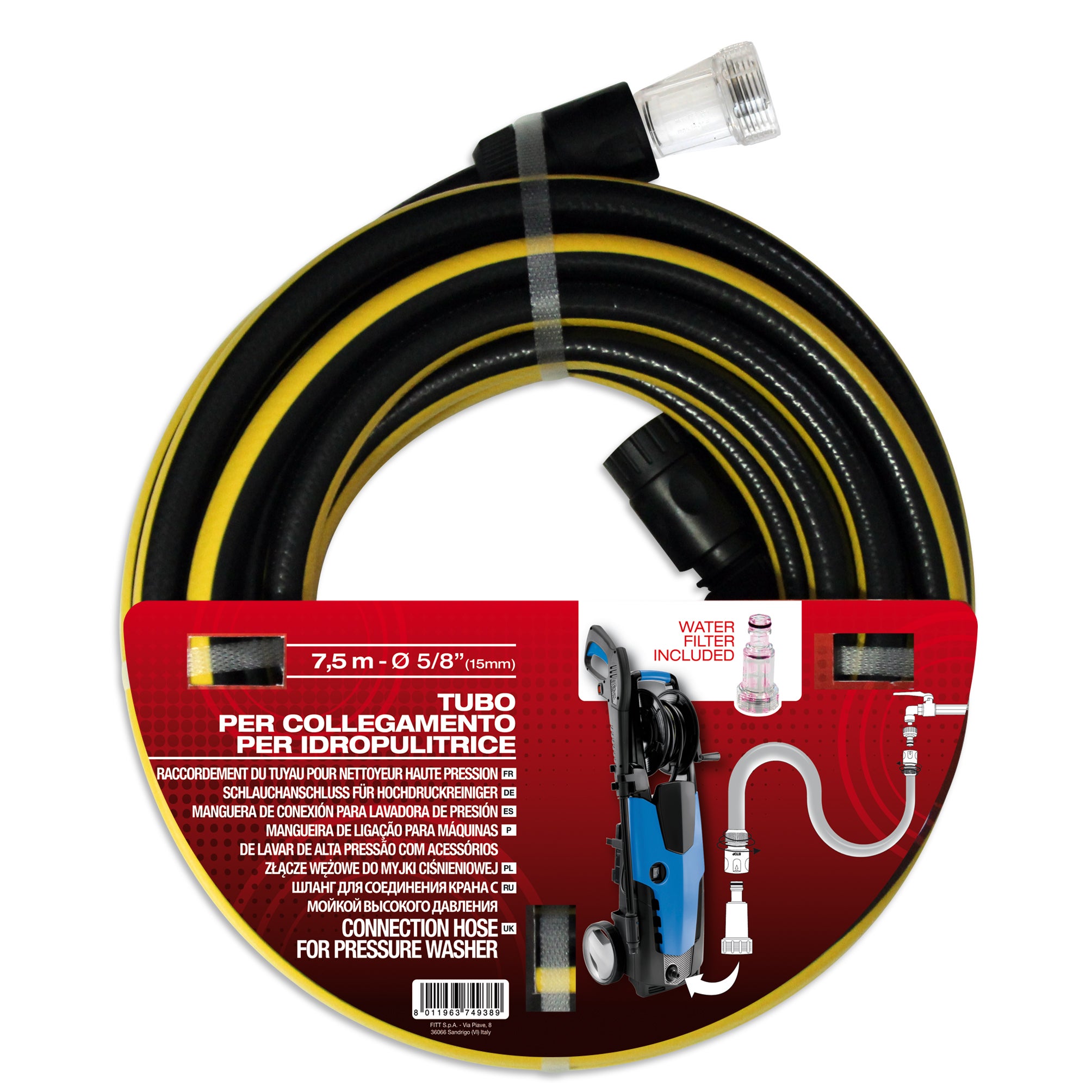 Prolunga Tubo Per Idropulitrici 8 Metri - Estensione Per Pulizia Con Libertà Di Movimento | Compatibile Con Serie Black Edition AR Blue Clean - Foto 9