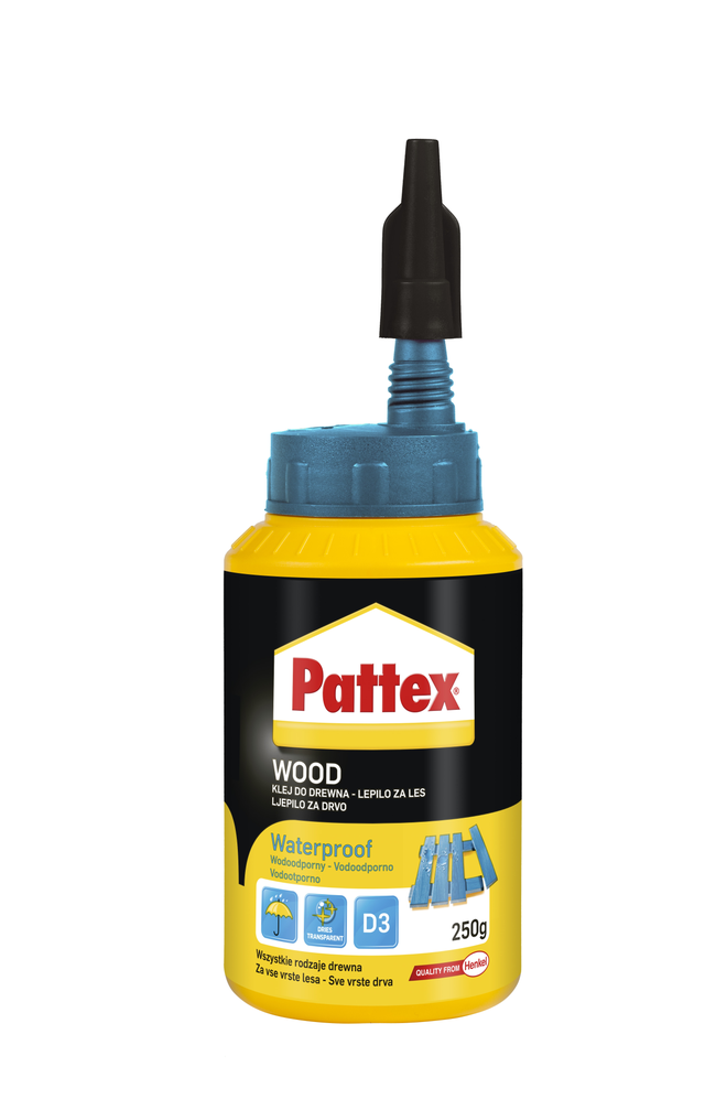 Klej do drewna D3 WOOD WATERPROOF 0.25 kg PATTEX
