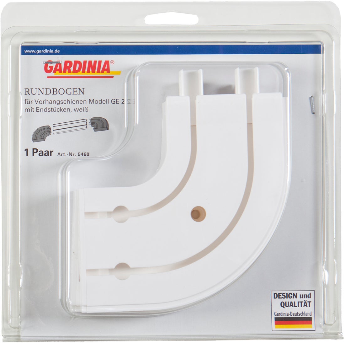 Łuk zewnętrzny zakończeniowy 2 szt. do szyny sufitowej 2-torowej 13.5 cm Gardinia - 2