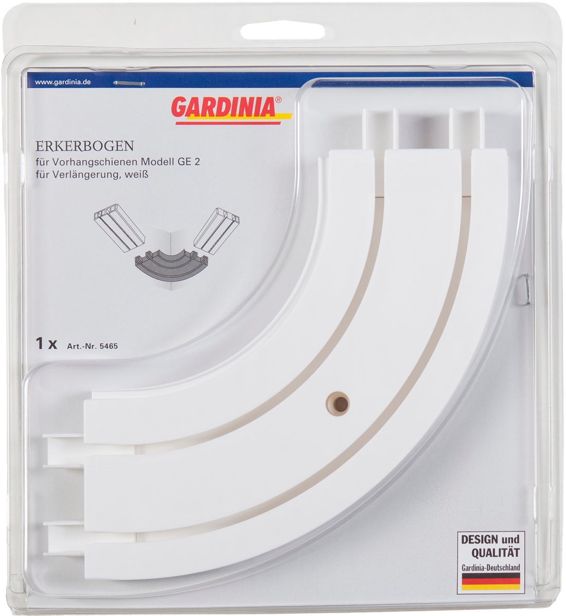 Łuk wewnętrzny do szyny sufitowej 2-torowej 25 cm Gardinia - 2