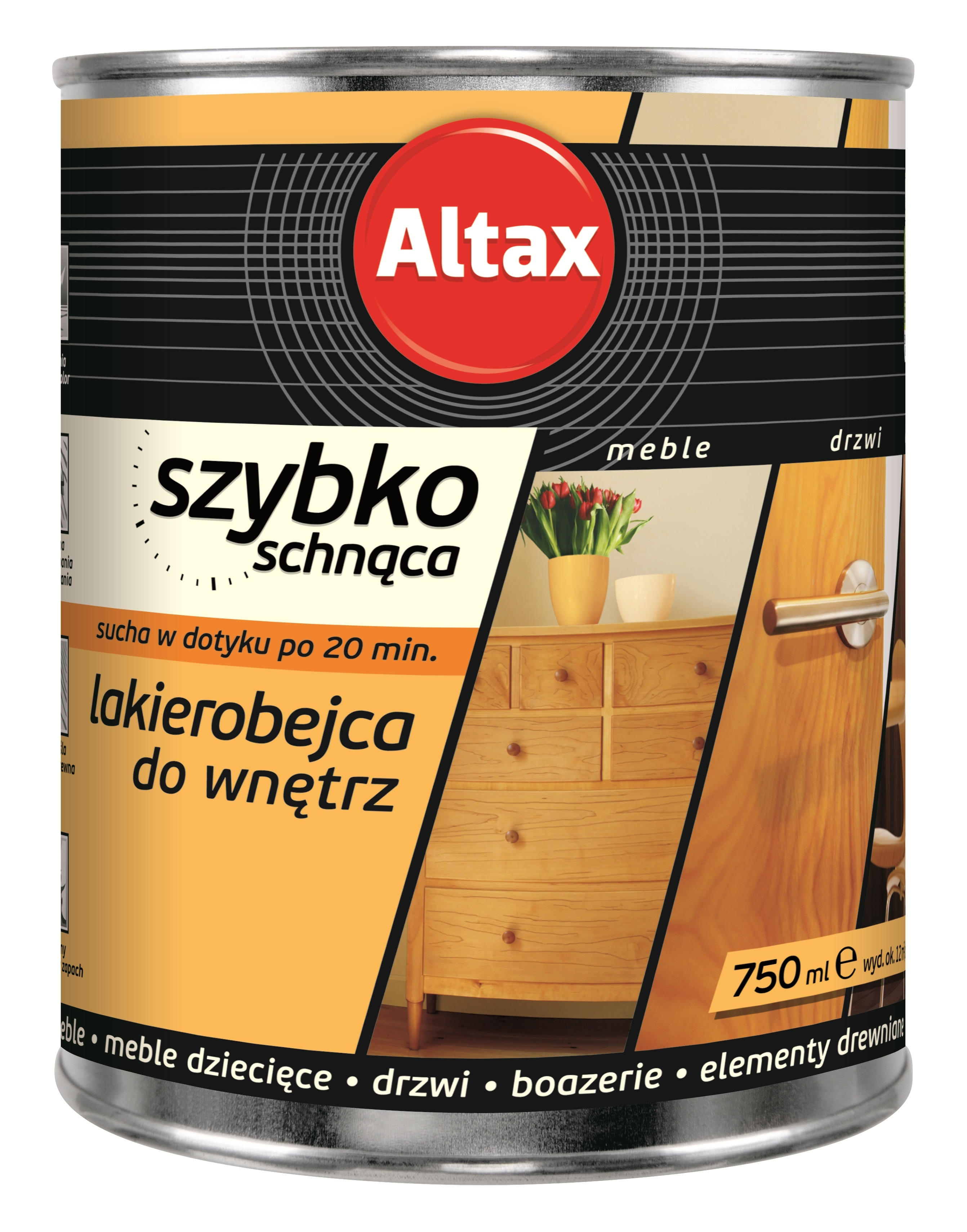 Lakierobejca do drewna SZYBKOSCHNĄCA 0.75 l Wenge ALTAX