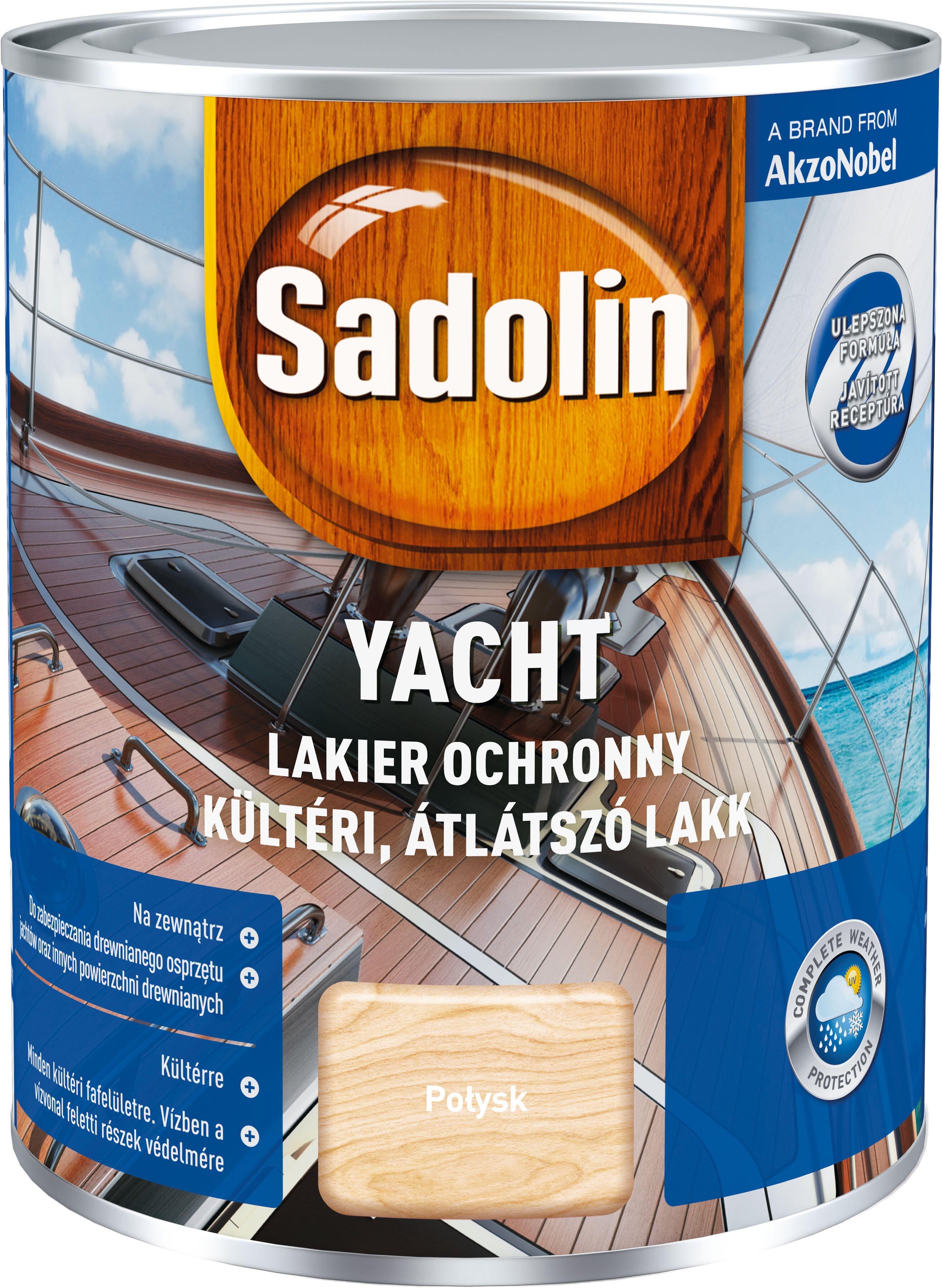 Lakier do drewna do malowania na zewnątrz YACHT 0.75 l Bezbarwny SADOLIN