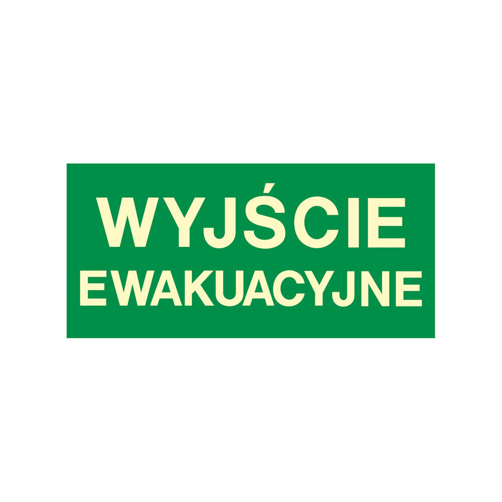 Tablica informacyjna 'Wyjście ewakuacyjne' 30x15 cm
