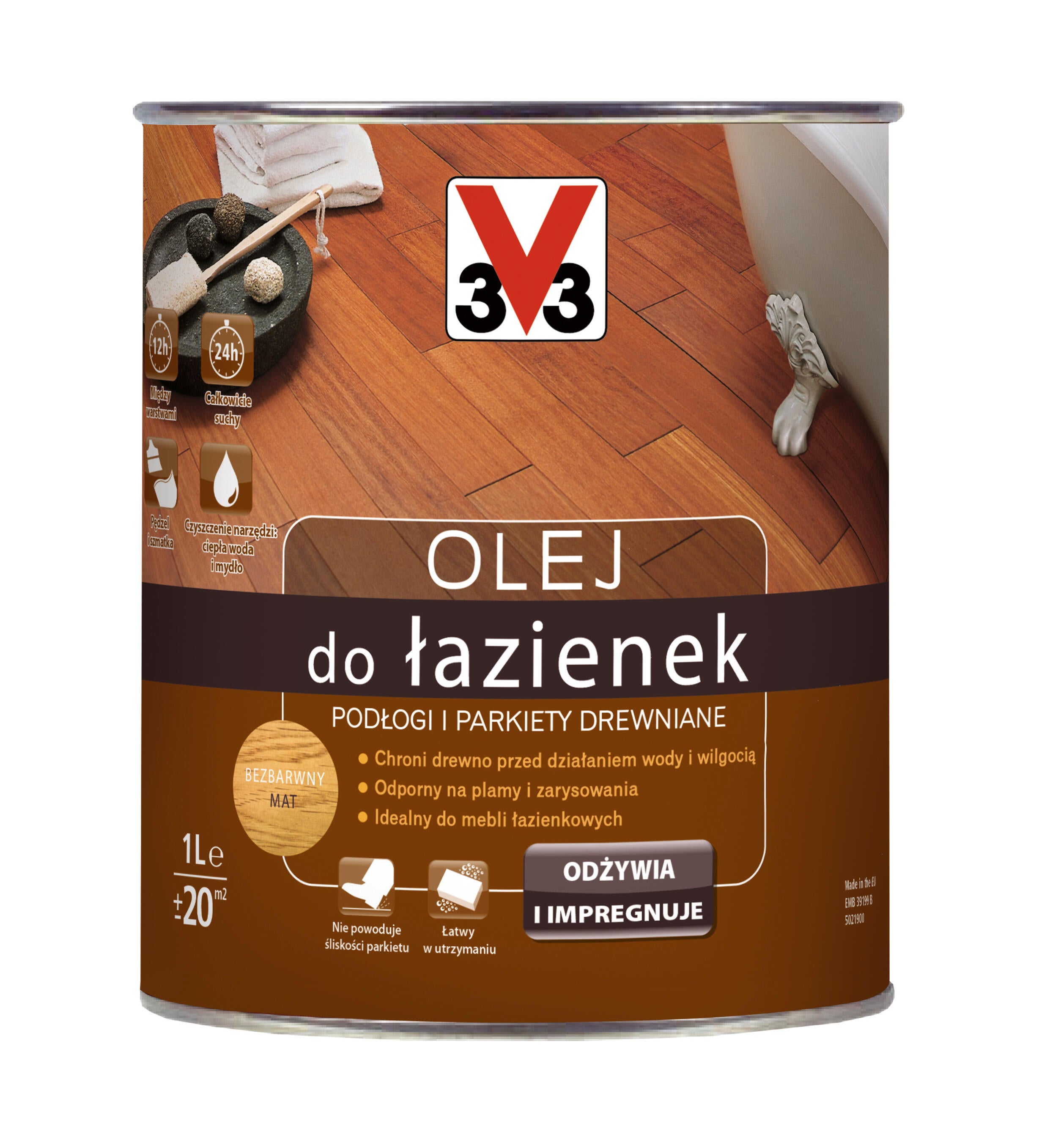 Olej DO ŁAZIENEK 1 l Bezbarwny V33