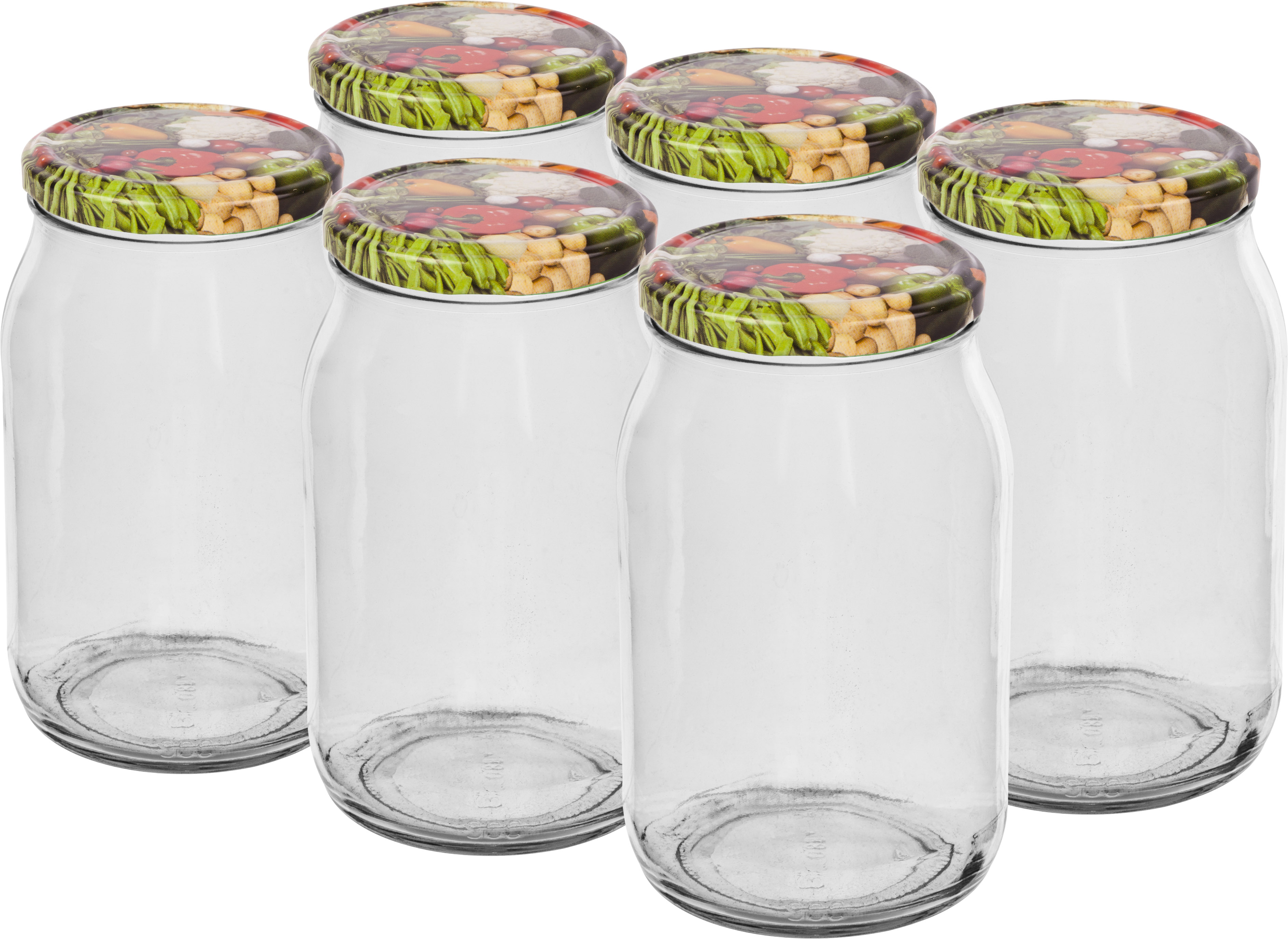 Słój na przetwory 0.9l 6szt. z zakrętką Browin