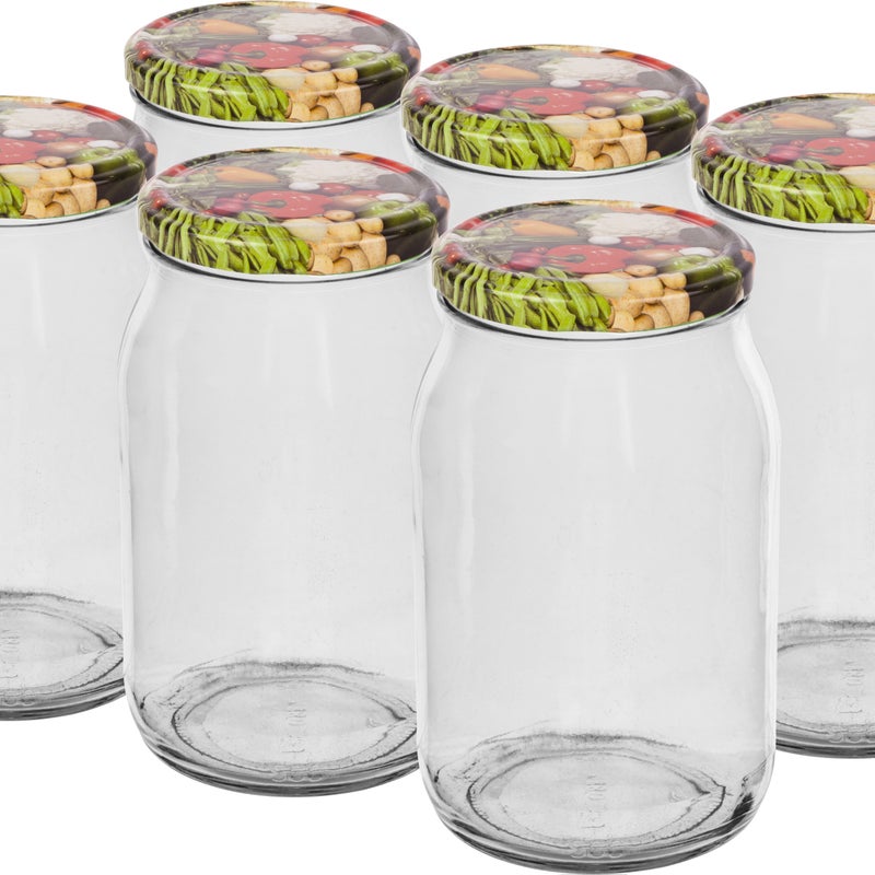 Słój na przetwory 0.9l 6szt. z zakrętką Browin