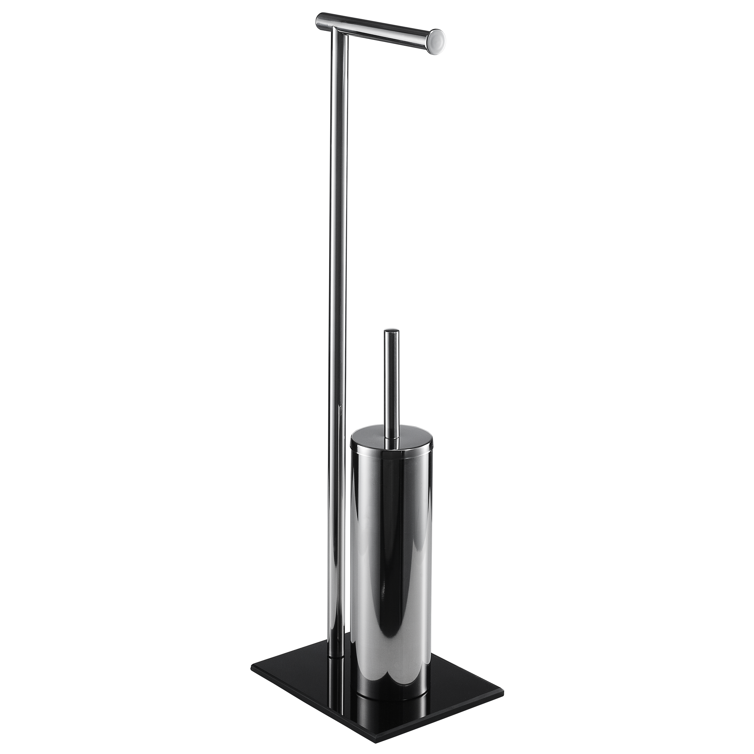 Stojak łazienkowyna papier toaletowy i szczotkę WC Niagara Black Bisk