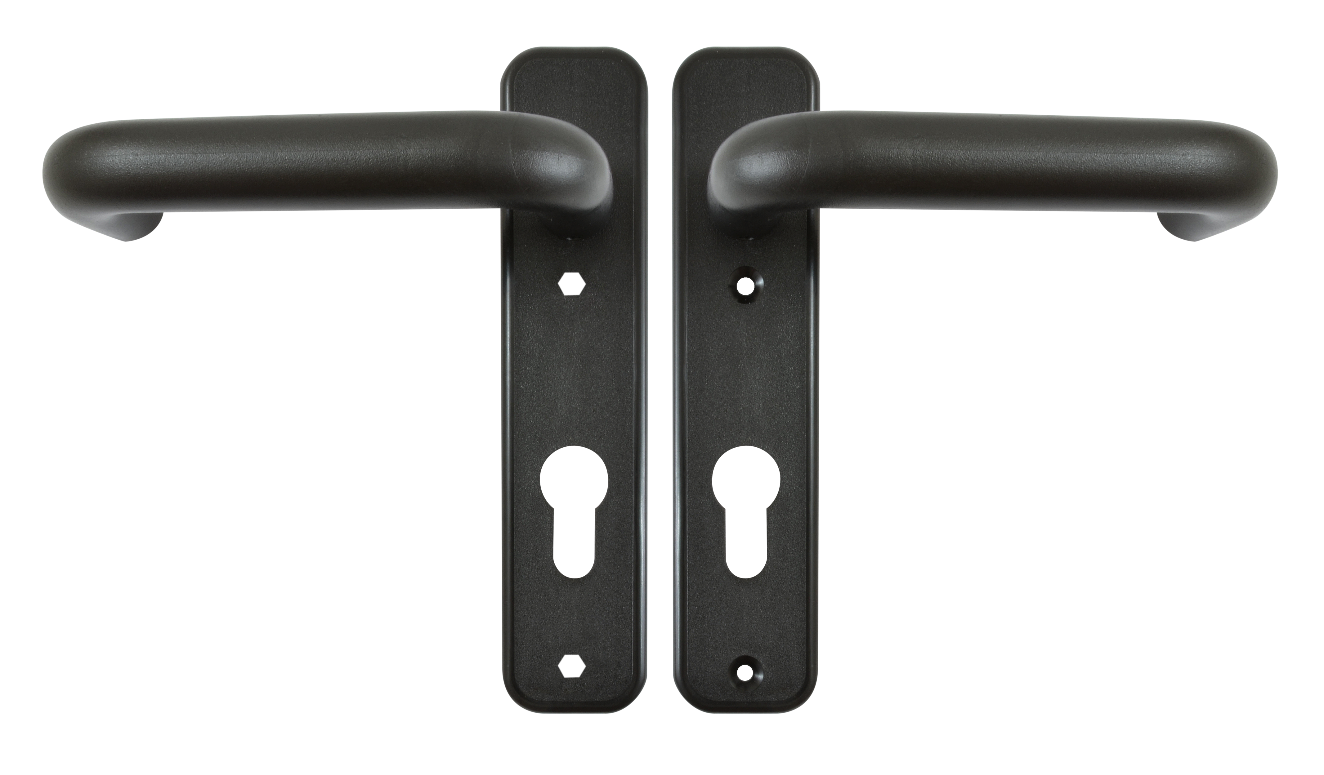Klamka do drzwi technicznych plastikowa 72 mm czarna