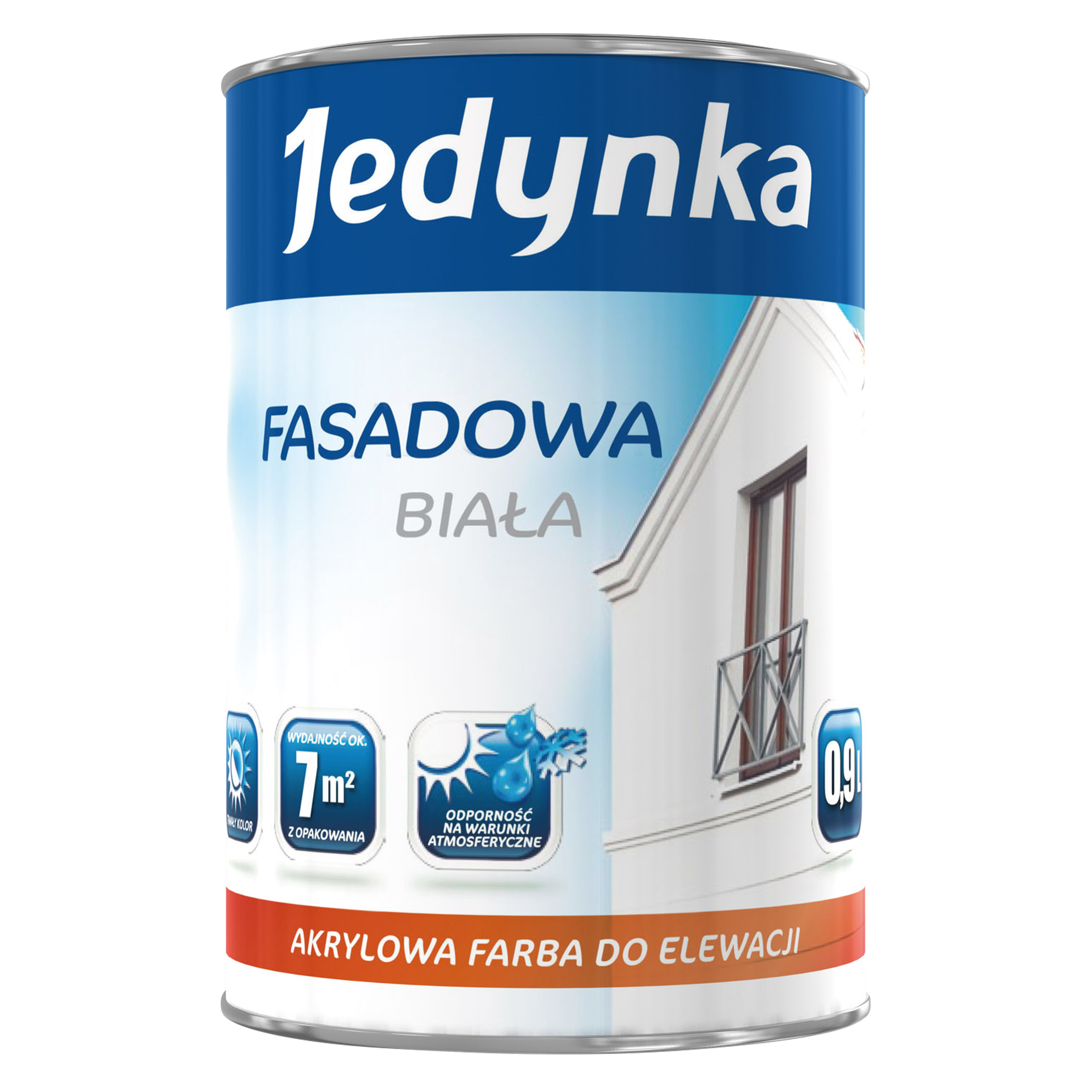 Farba do elewacji Jedynka Fasadowa 0.9 l Baza biała