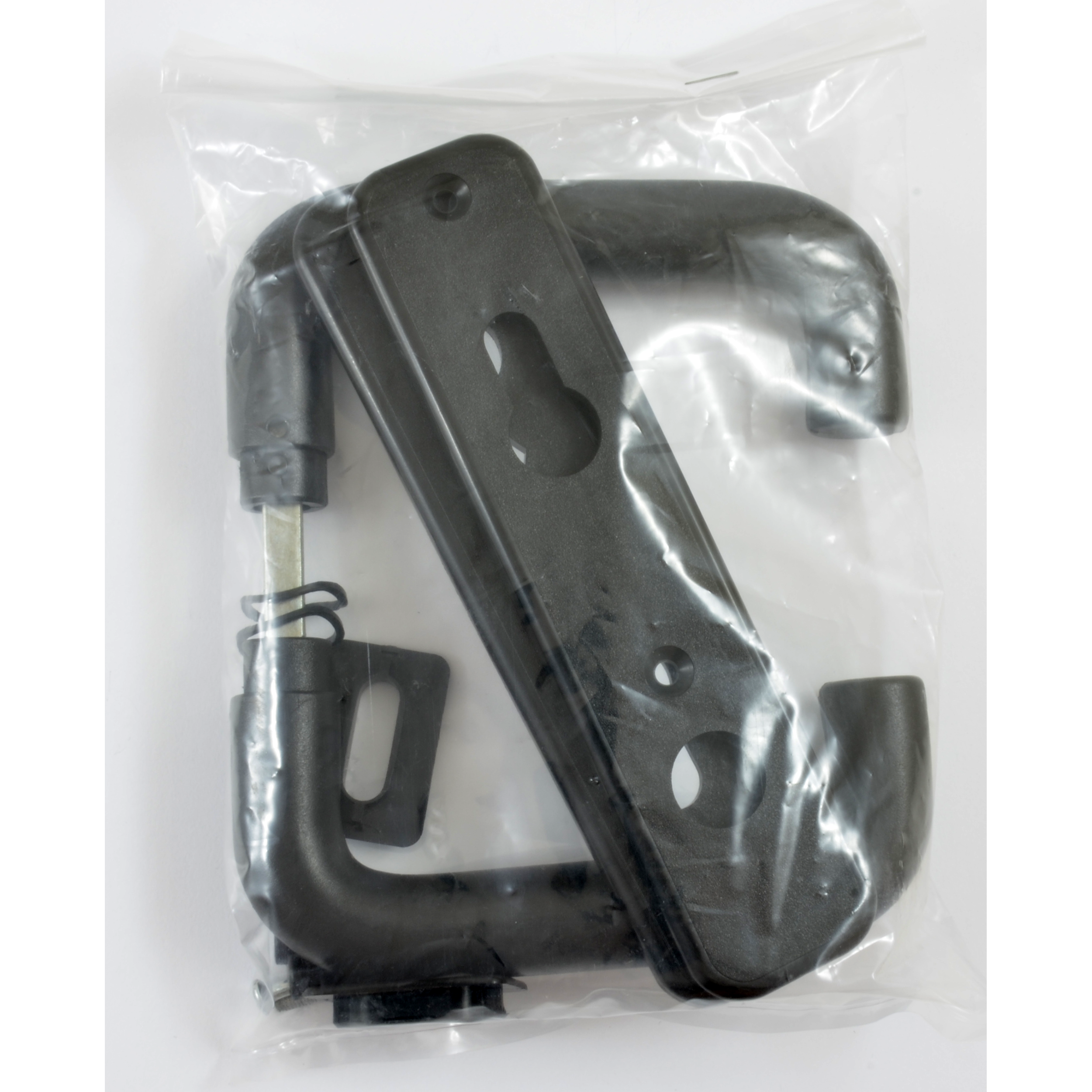 Klamka do drzwi technicznych plastikowa 72 mm czarna - 2